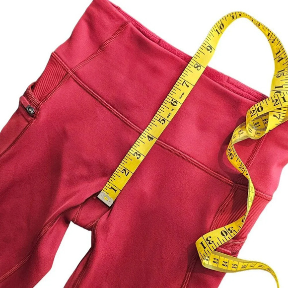 Lululemon Keep The Fleece Tight 28" Dark Sport Red Size 4 Tech Fleece Athleisure - Picture 11 of 12